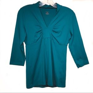 Patagonia T-Shirt Pullover Ruched V-Neck Stretch